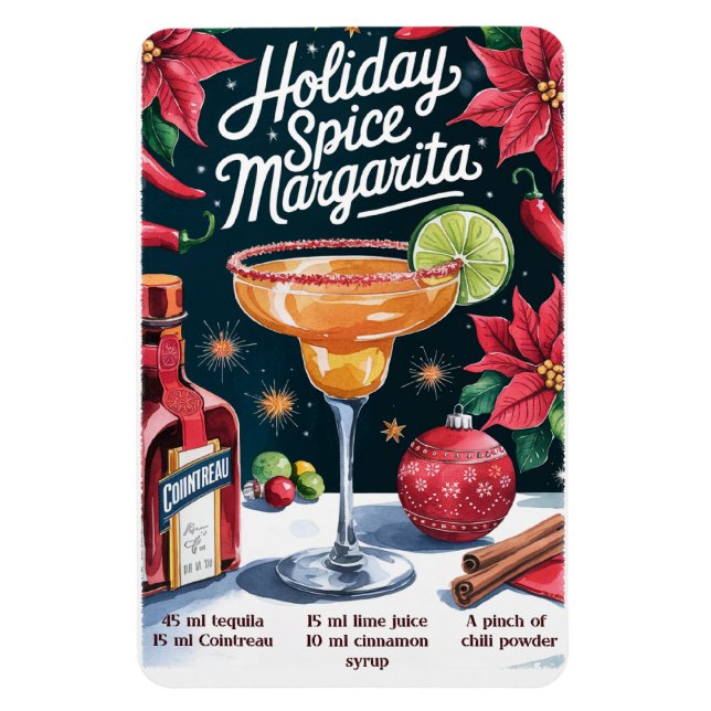 Holiday Spice Margarita Magnet (Vertical)