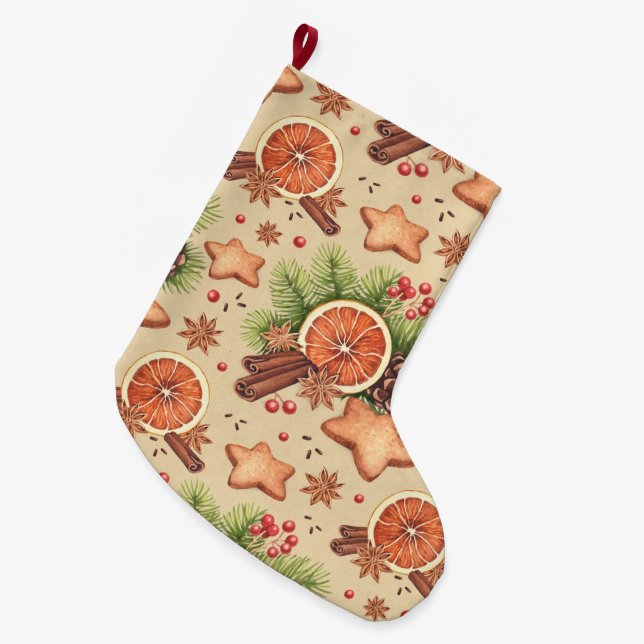 Holiday Spice Stocking (Front (Hanging))