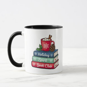 Holiday Spirit Book Club Mug BLACK