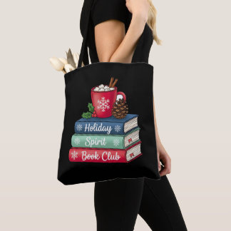 Holiday Spirit Book Club Tote Bag 