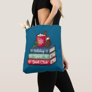Holiday Spirit Book Club Tote Bag 