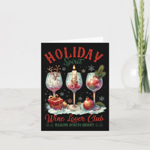 Holiday Spirit Wine Lover Club Making Spirits Brig Card