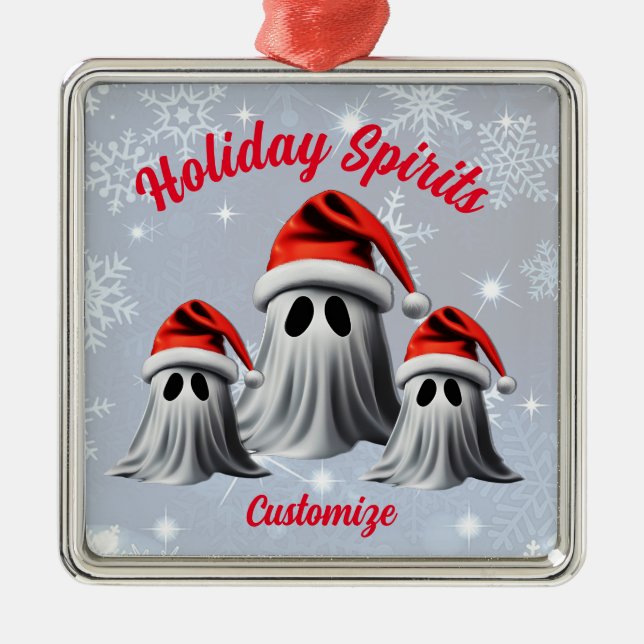 Holiday Spirits Metal Tree Decoration (Front)