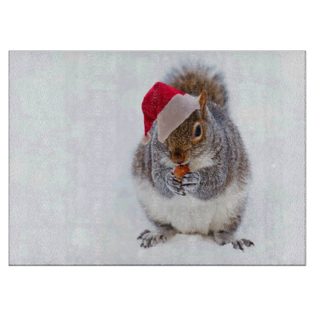 Holiday Squirrel Cutting Board (Front)