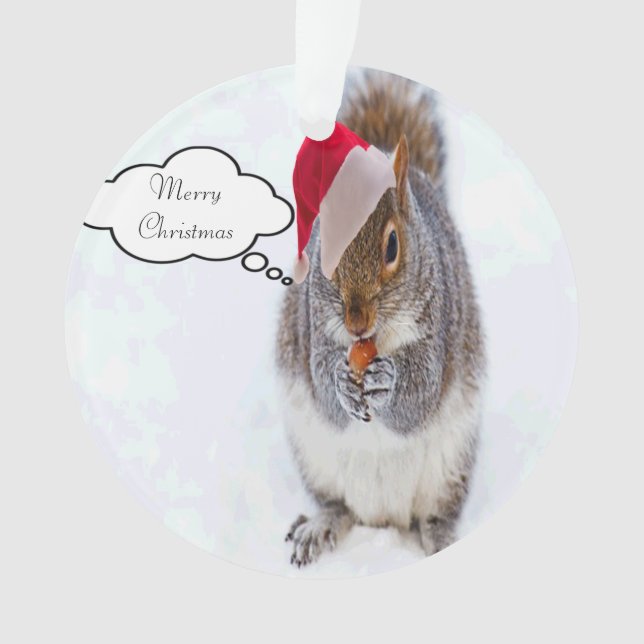 Holiday Squirrel Ornament (Front)