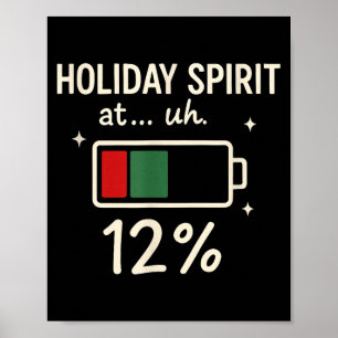Holiday Srit At 12 Percent Funny Low Battery Chris Poster