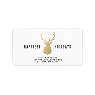 Holiday Stag Holiday Address Labels