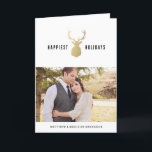 Holiday Stag | Holiday Photo Greeting Card<br><div class="desc">Photographs provided courtesy of ©Blush Photography 

 For more colours and styles visit our shop!</div>