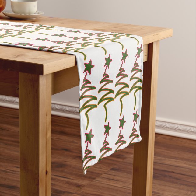 Holiday Star Christmas Short Table Runner (In Situ)