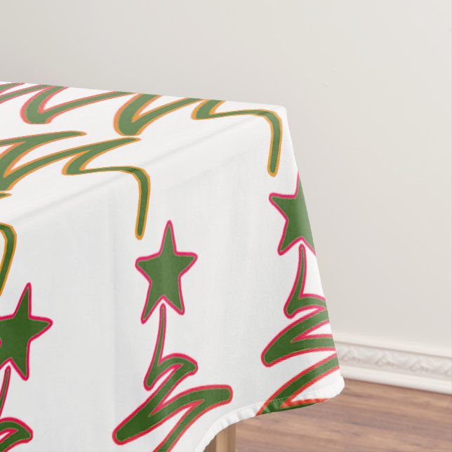 Holiday Star Christmas Tablecloth (In Situ)
