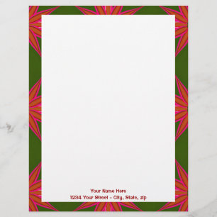 Holiday Star Pattern Custom Letterhead