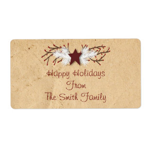 Holiday Star Swag Label