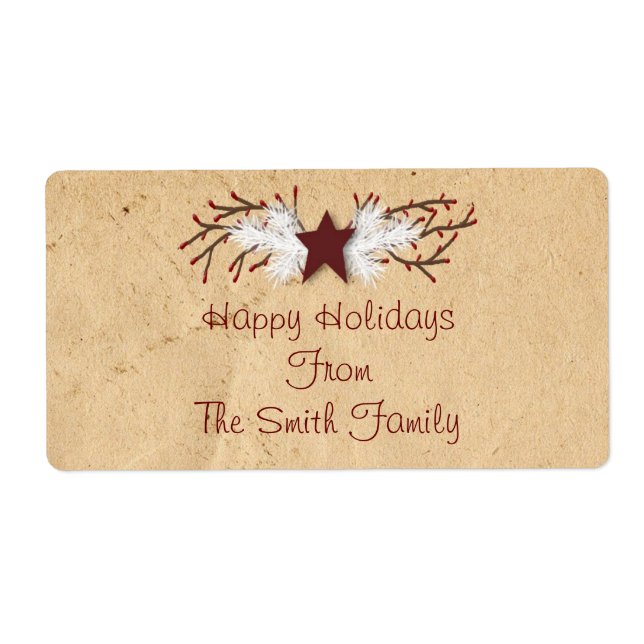 Holiday Star Swag Label (Front)