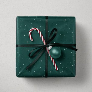 Holiday stars and dots fun green Christmas Wrapping Paper
