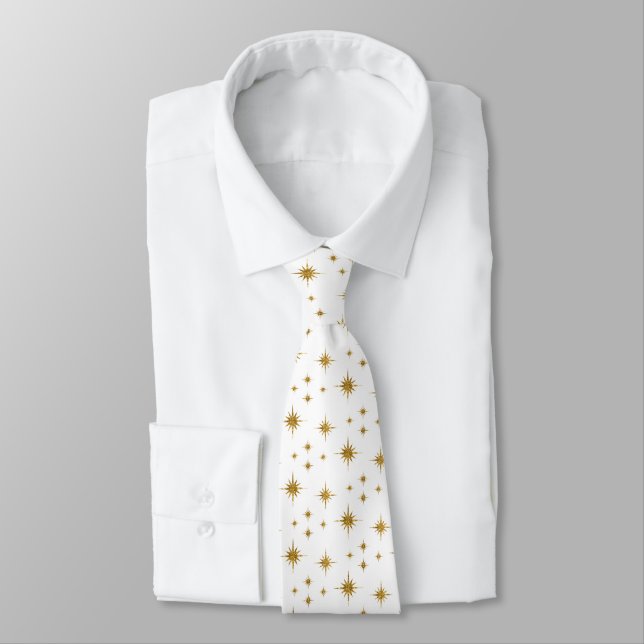 Holiday Stars Men's Tie (Tied)
