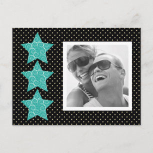 Holiday Stars Photo Postcard {black}