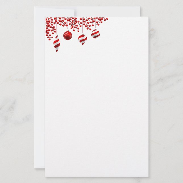 Holiday Stationery Paper-Ornaments (Front)