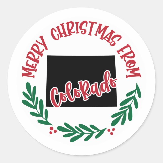 Holiday Sticker from Colorado (Front)