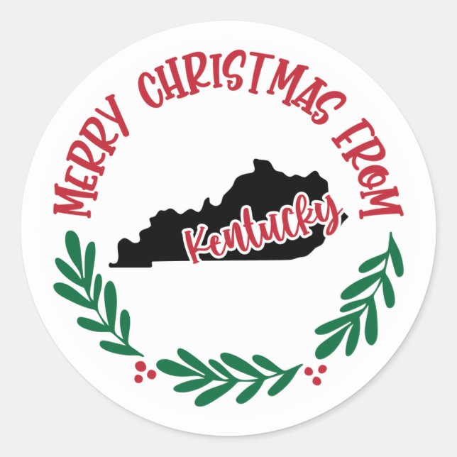 Holiday Sticker from Kentucky (Front)