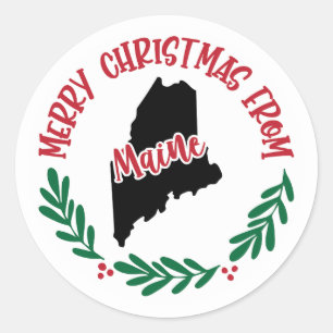 Holiday Sticker from Maine