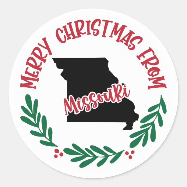 Holiday Sticker from Missouri (Front)