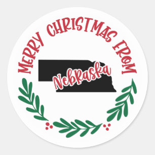 Holiday Sticker from Nebraska