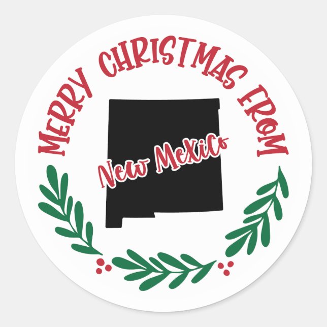 Holiday Sticker from New Mexico (Front)