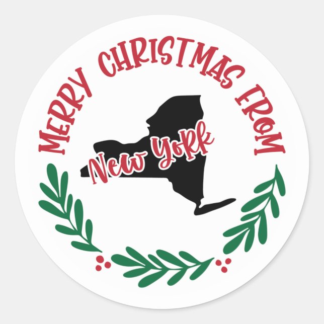 Holiday Sticker from New York (Front)
