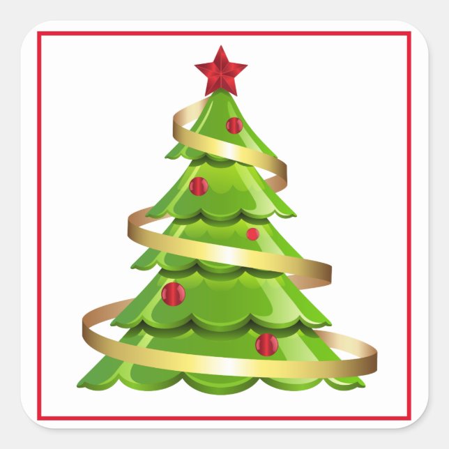 Holiday Stickers Christmas Tree (Front)