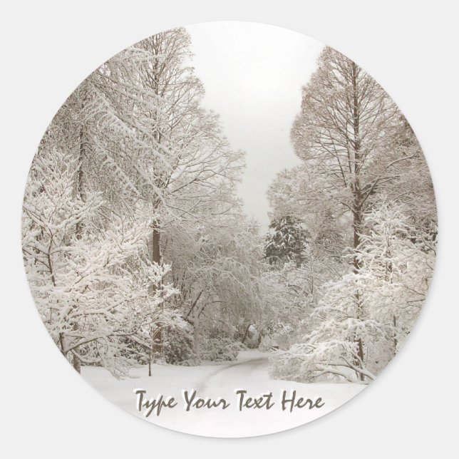 Holiday Stickers Custom Winter Trees Sticker (Front)