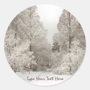 Holiday Stickers Custom Winter Trees Sticker