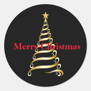 Holiday Stickers Merry Christmas-Tree