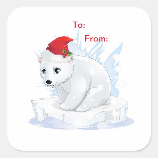 Holiday Stickers Polar Bear (Front)