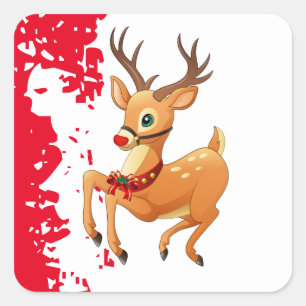 Holiday Stickers Rudolph