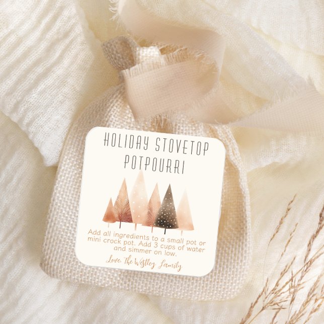 Holiday Stovetop Potpourri Gift Label (Creator Uploaded)