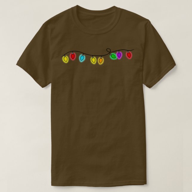 Holiday String Lights  T-Shirt (Design Front)