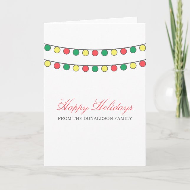 Holiday String of Lights Greeting Card (Front)