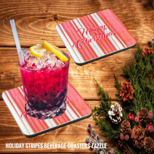 Holiday Stripes Coaster