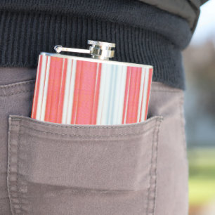 Holiday Stripes Hip Flask
