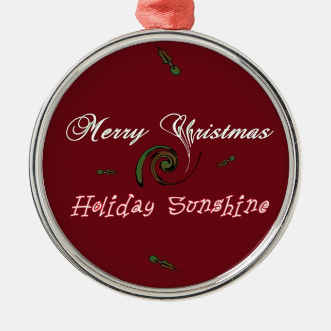 Holiday Sunshine Collection Metal Tree Decoration (Front)
