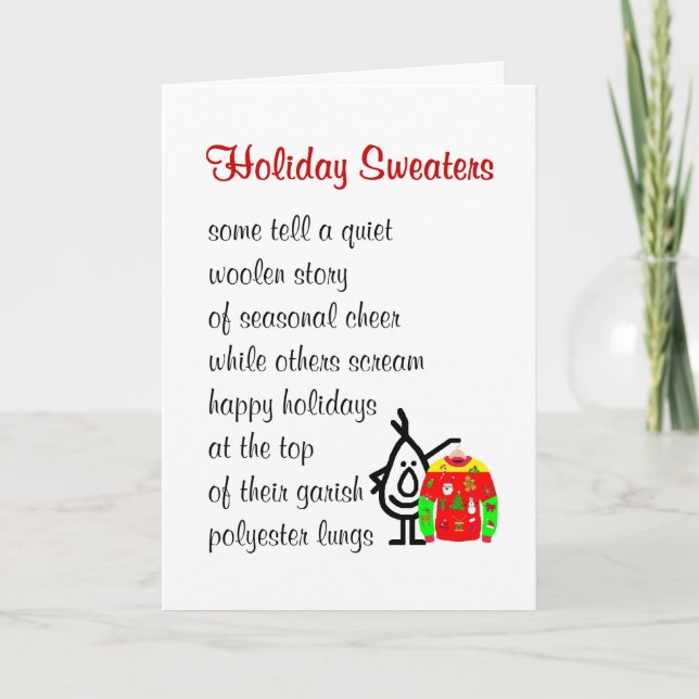 Holiday Sweaters - a funny Christmas poem (Front)
