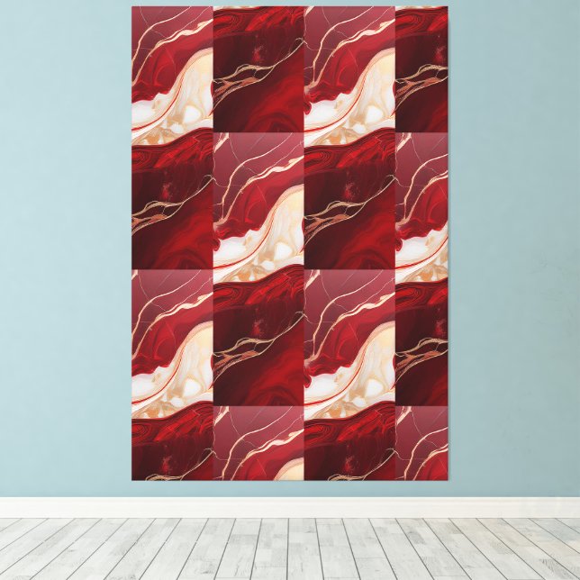 Holiday Swirl Wonder Retro Christmas Canvas Bloom (Insitu(Wood Floor))