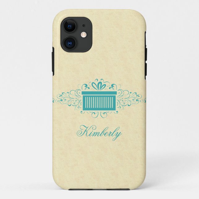 Holiday Swirls Present CM iPhone 5 BT ID Case (Back)