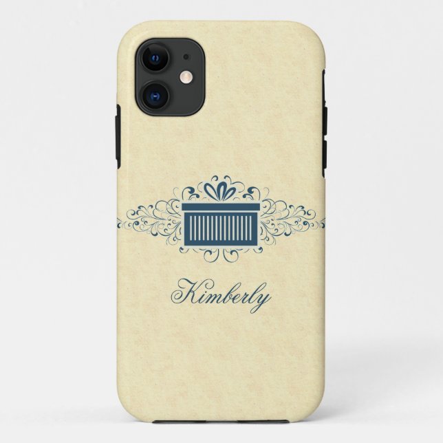 Holiday Swirls Present CM iPhone 5 BT ID Case (Back)
