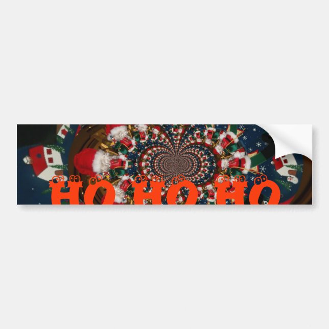 Holiday Swirls: Retro Christmas Art Stationery Set Bumper Sticker (Front)