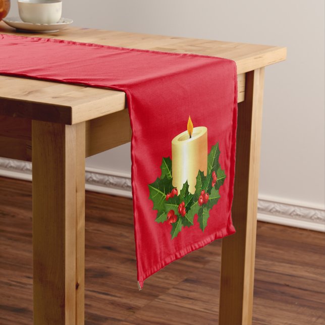 Holiday Table Runner-Candles Long Table Runner (In Situ)
