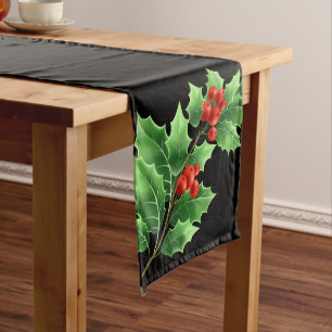 Holiday Table Runner-Holly Long Table Runner
