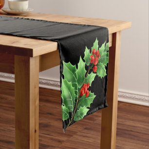 Holiday Table Runner-Holly Medium Table Runner