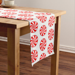 Holiday Table Runner-Peppermint Candies Long Table Runner