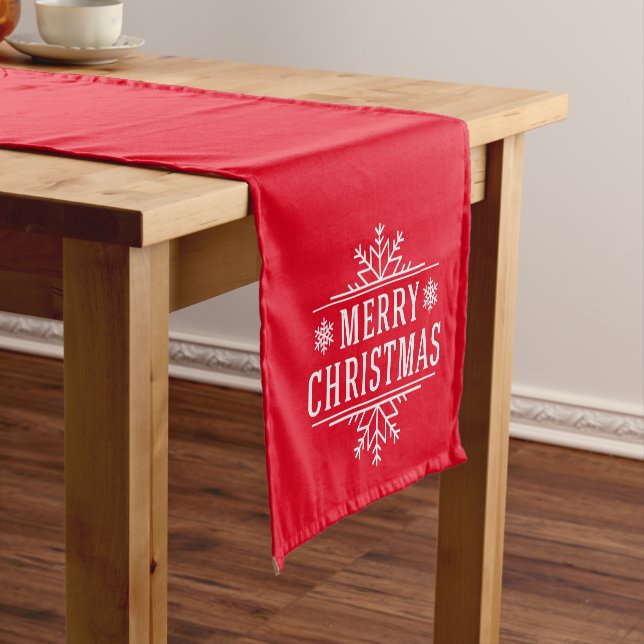 Holiday Table Runner-Snowflake Short Table Runner (In Situ)